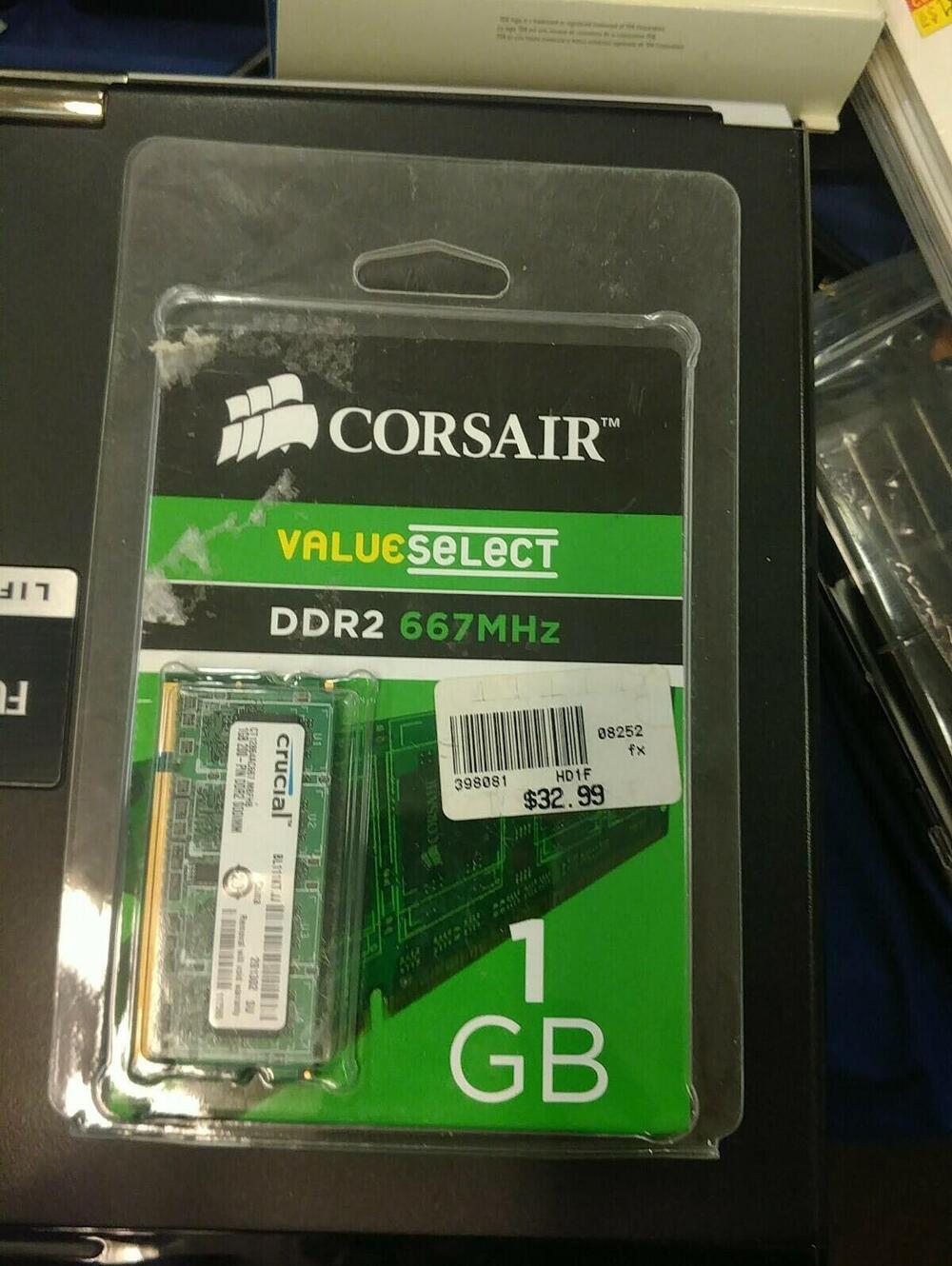 Corsair 1 GB SO-DIMM DDR2 SDRAM Memory (VS1GSDS667D2)